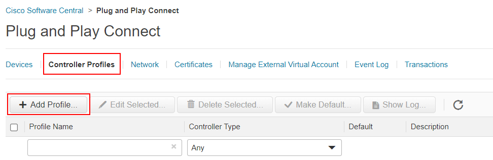 Add Controller Profile