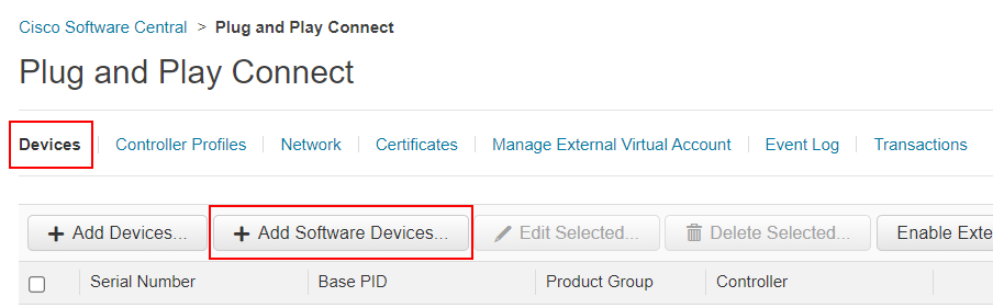 Add Software Devices